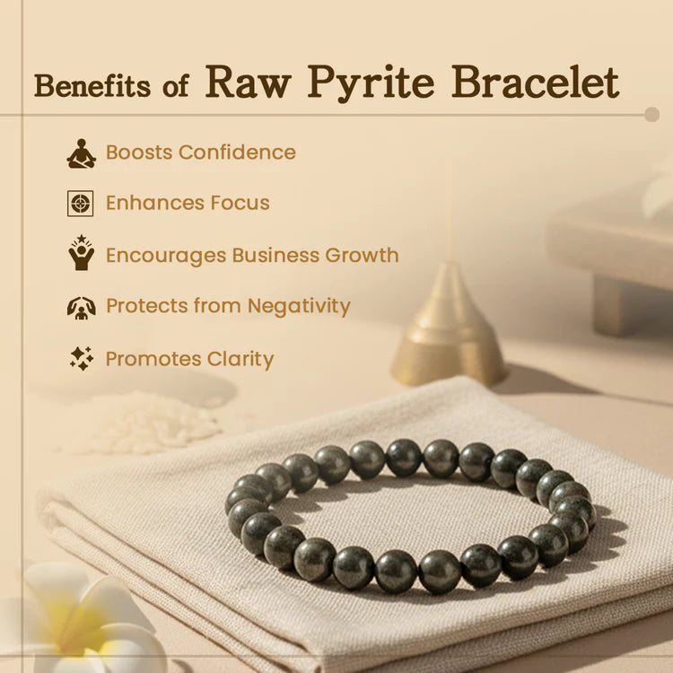 Raw Pyrite Anklet & Bracelet Couple Jewelry Set