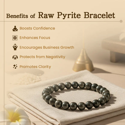 Raw Pyrite Anklet & Bracelet Couple Jewelry Set
