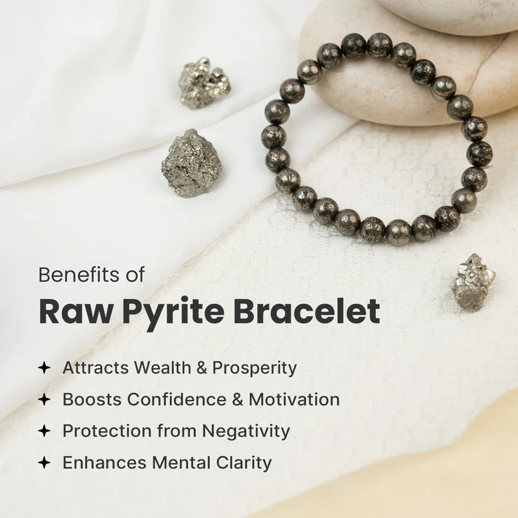 Raw Pyrite Anklet & Bracelet Couple Jewelry Set
