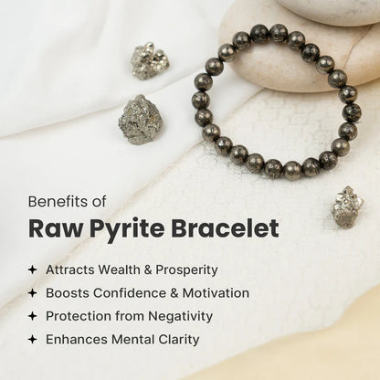 Raw Pyrite Anklet & Bracelet Couple Jewelry Set