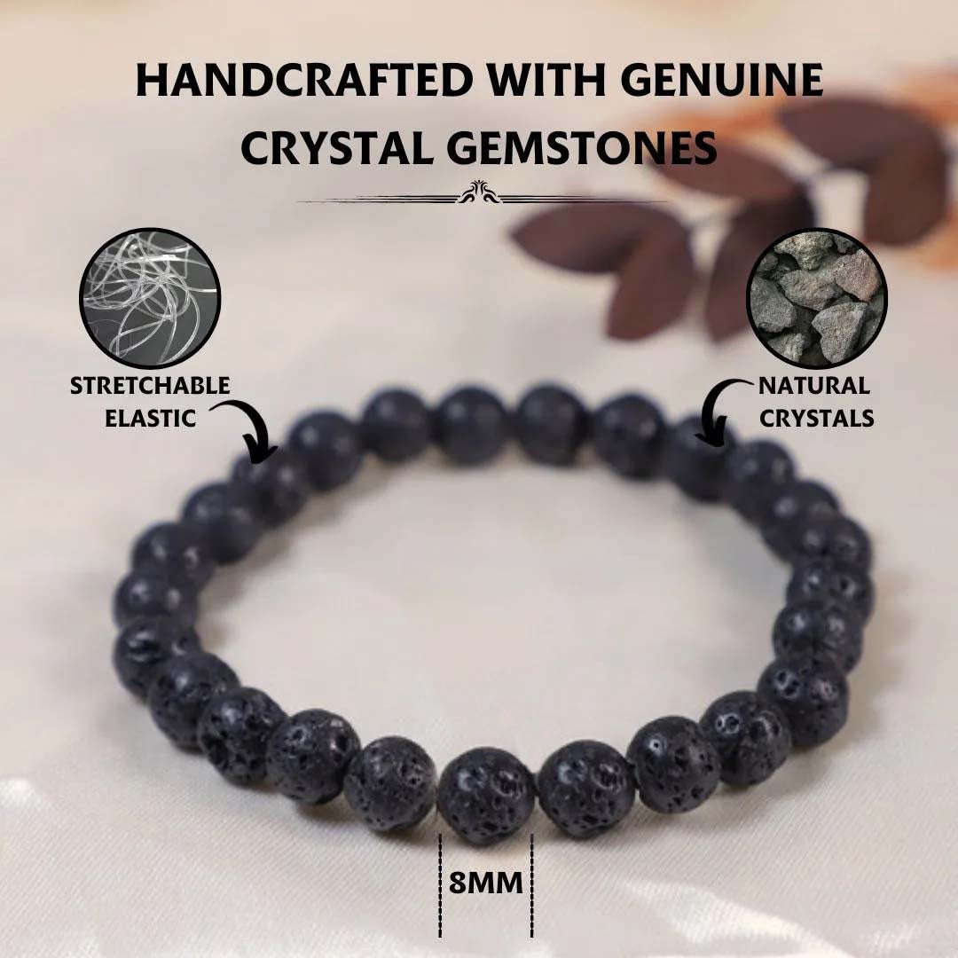 Lava Crystal Bracelet – 8MM (Grounding & Stability)