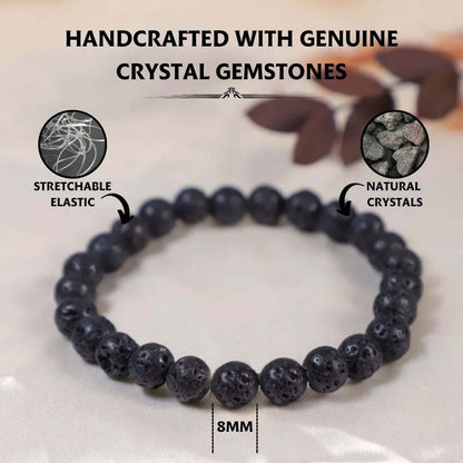 Lava Crystal Bracelet – 8MM (Grounding & Stability)