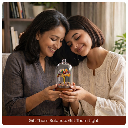Crystal Wish Tree in Glass Dome – A Symbol of Growth, Luck & Positive Energy