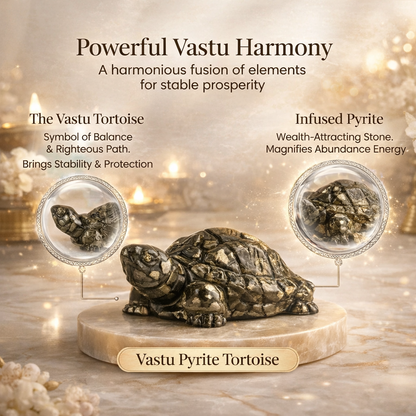 Pyrite Tortoise on Raw Selenite Plate Decor