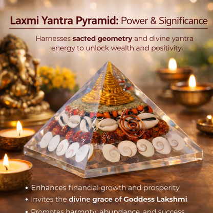 Goddess Laxmi Shri Yantra Gomti Chakra Pyramid (Large)