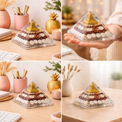 Goddess Laxmi Shri Yantra Gomti Chakra Pyramid (Large)