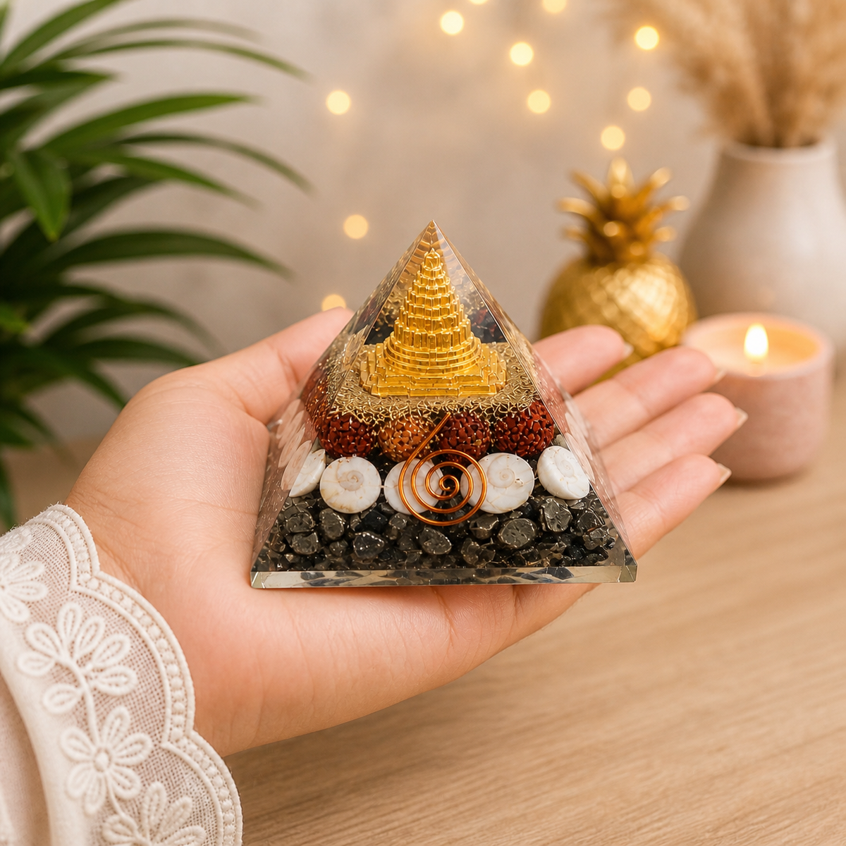 Pyrite Lakshmi Pyramid (Large)